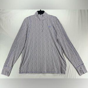 Ariat Tek Cold Series Women's 1/4 Zip Pullover Size XXL Stretch Geometric Purple